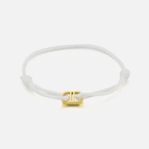 Armband connected wit/goud