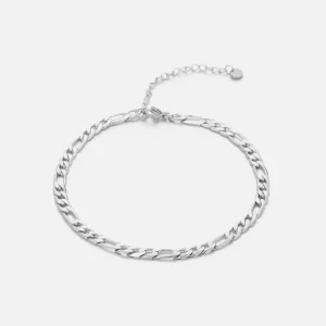 Armband figaro fancy zilver