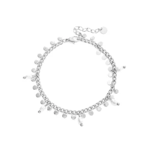 Armband parel muntjes zilver