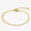 Armband platte schakel goud