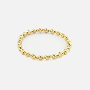 Armband stretch bolletjes goud