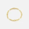 Armband stretch parel goud