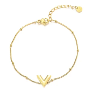 Armband V goud