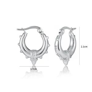 Bali oorbellen groot zilver