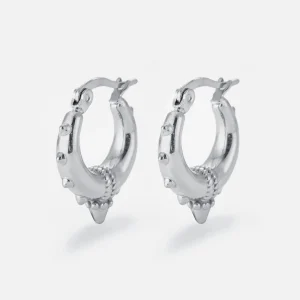 Bali oorbellen groot zilver