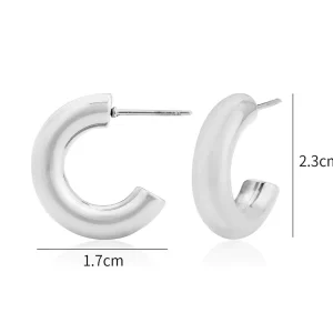 Basic creolen 23mm zilver