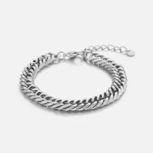 Chunky armband 6mm zilver