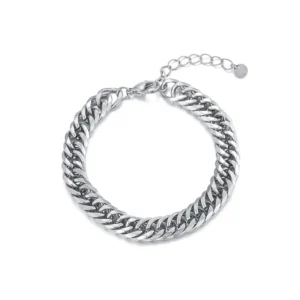 Chunky armband 6mm zilver