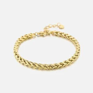 Chunky gedraaid armband goud