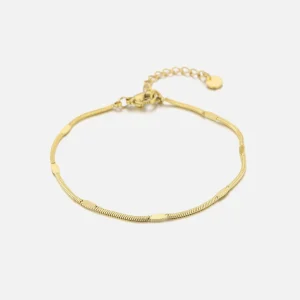 Dunne motief armband goud