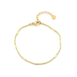 Dunne motief armband goud