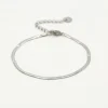 Dunne motief armband zilver