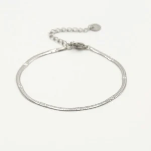 Dunne motief armband zilver