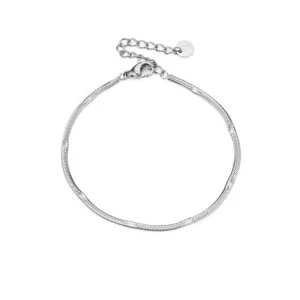 Dunne motief armband zilver