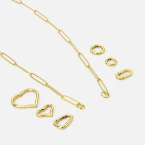 DYO premium paperclip ketting groot goud