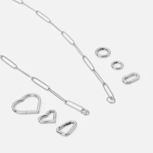 DYO premium paperclip ketting groot zilver