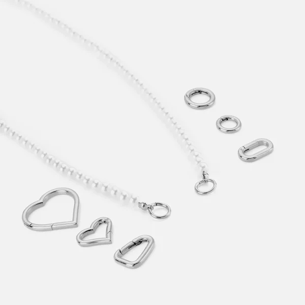 DYO premium parel ketting zilver