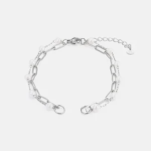 DYO Premium tweelaags parel armband zilver