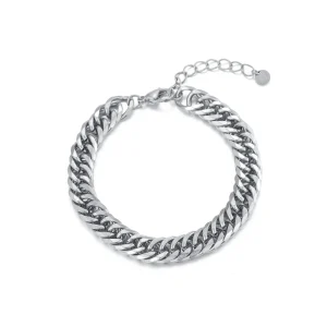 Enkelband Chunky 6mm zilver