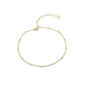 Enkelband fancy bolletjes goud