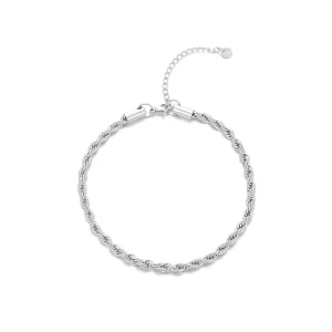Enkelband gedraaid 4mm zilver