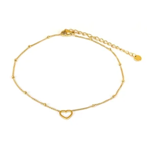 Enkelband hartje goud