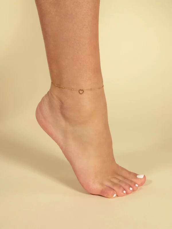 Enkelband hartje goud