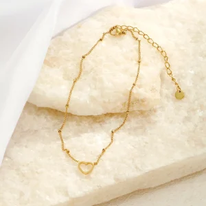 Enkelband hartje goud