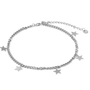 Enkelband sterretjes zilver