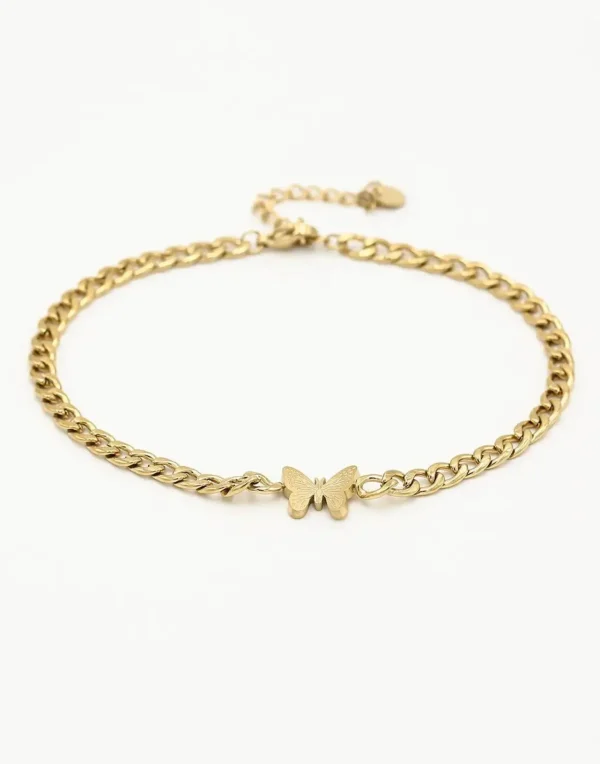 Enkelband vlinder goud