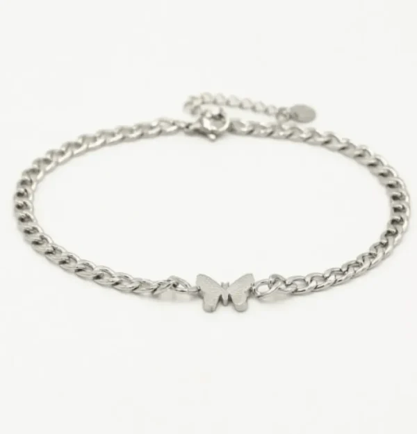 Enkelband vlinder zilver