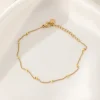 Fijne bolletjes armband goud/geel