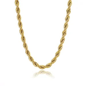 Gedraaide ketting 4mm goud