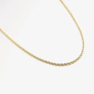 Gedraaide ketting 2mm goud