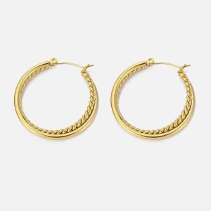 Hoop dubbel motief goud