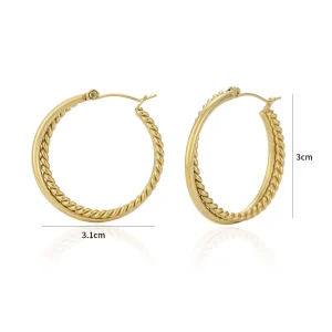 Hoop dubbel motief goud