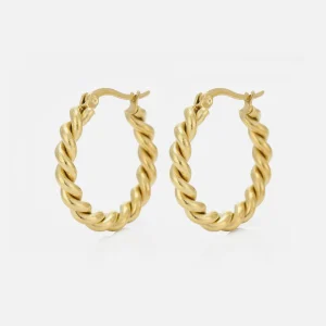 Hoop twisted goud