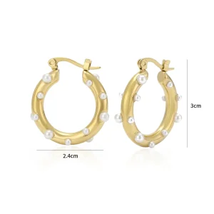 Hoops parels goud