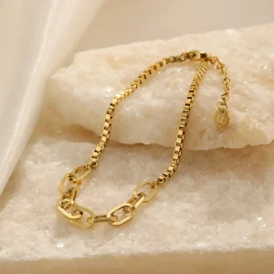 Ibiza sunset armband goud