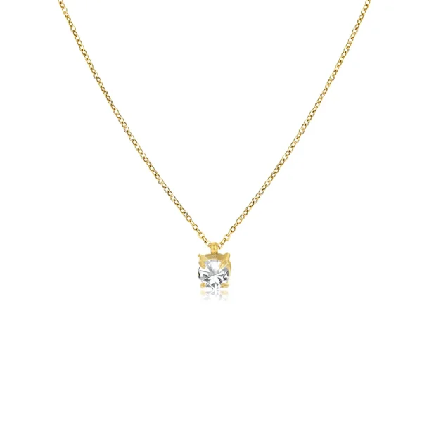 Ketting diamantje goud