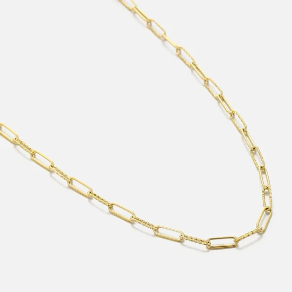 Ketting fancy paperclip goud