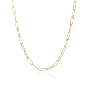 Ketting fancy paperclip goud