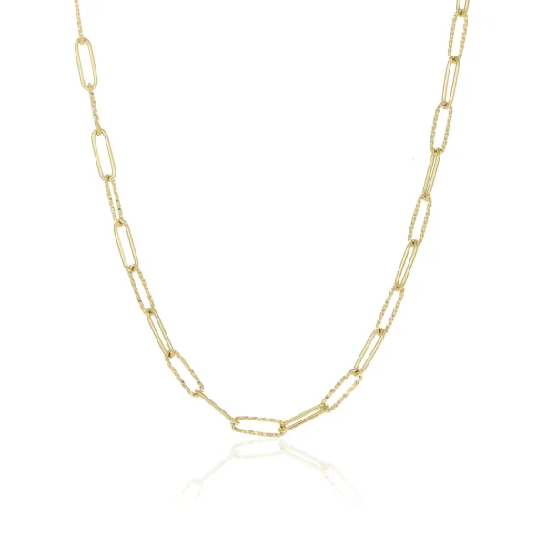 Ketting fancy paperclip goud