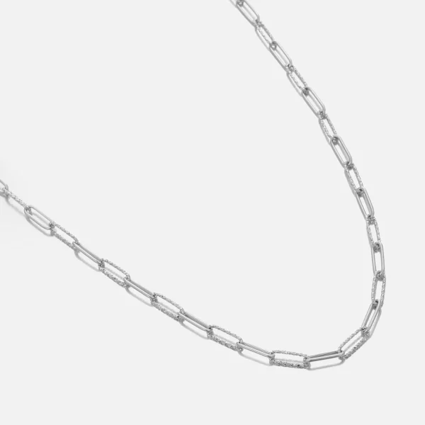 Ketting fancy paperclip zilver