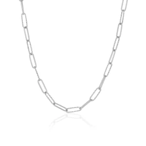 Ketting fancy paperclip zilver