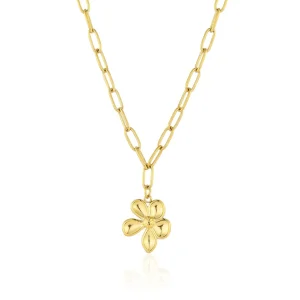 Ketting flower goud