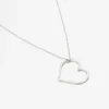 Ketting grote hart zilver