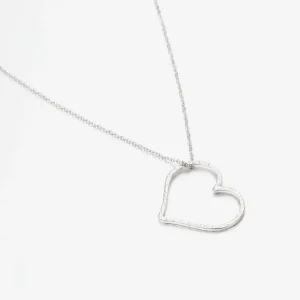 Ketting grote hart zilver