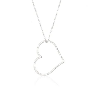 Ketting grote hart zilver