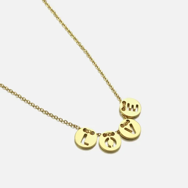 Ketting love circle goud